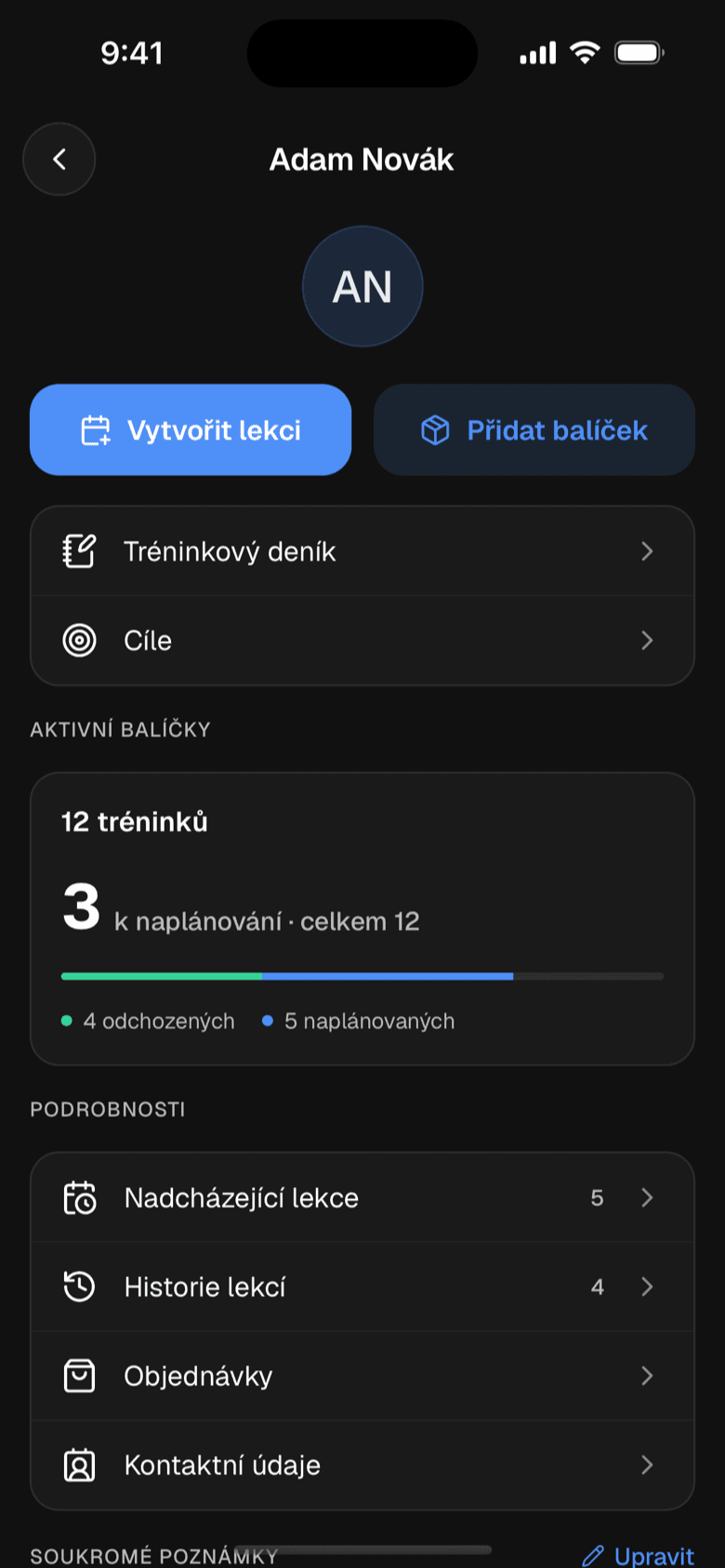 Prodávejte balíčky lekcí, počítání nechte na aplikaci