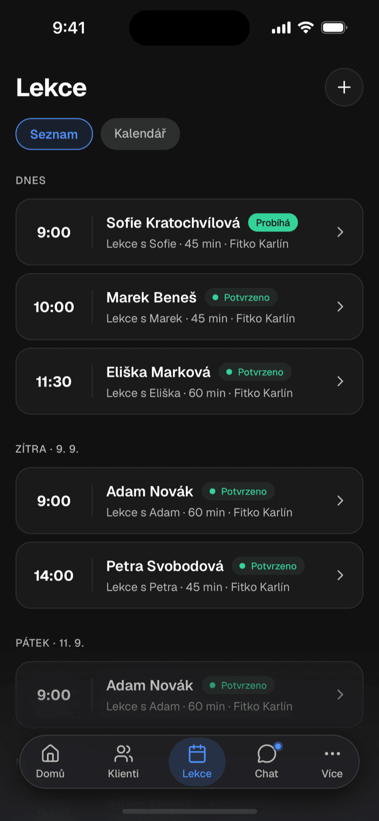 Naplánujte a spravujte lekce za pár vteřin